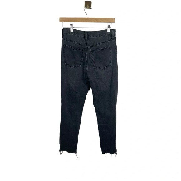 Free People Blossom High Rise Distressed Rigid Jeans in Black Size 27 - Picture 12 of 14